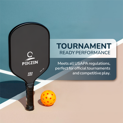 T700 Carbon Fiber Pickleball Paddle | 16mm Thermoformed | Speed-Power-Control Combo|Minimalist Graphics (Moon White)