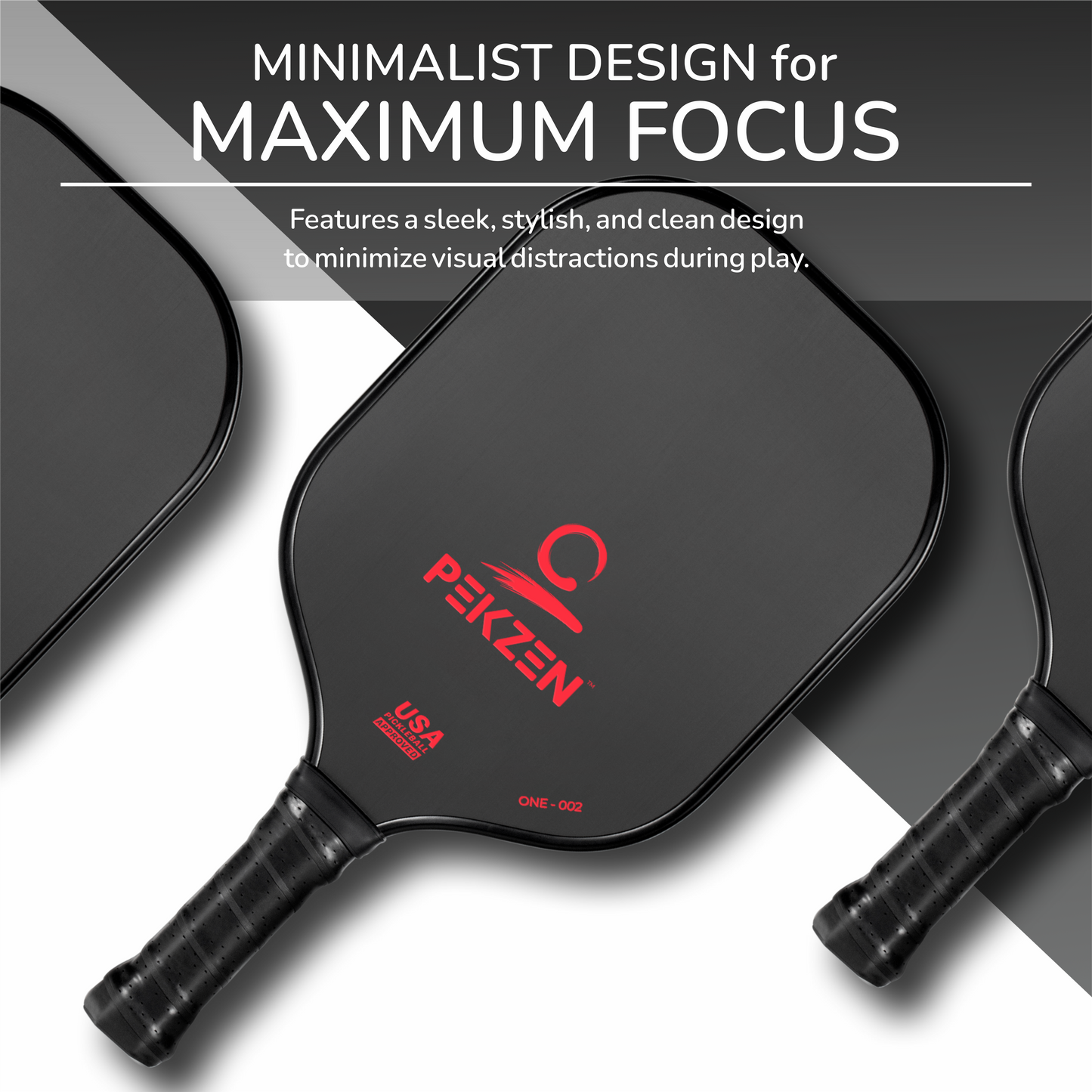 16mm Pro T700 Thermoformed Carbon Fiber Pickleball Paddle |Forgiving Large Sweet Spot | Power, Control & Spin | Minimalist Graphics (Fiery Red)